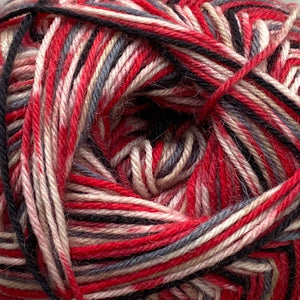 Regia 4ply Vianoce| Sivočervená