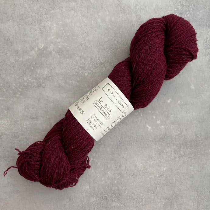 Le Petit Lambswool | Burgundy Grey