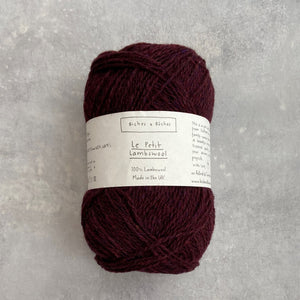 Le Petit Lambswool | Dark Burgundy Grey