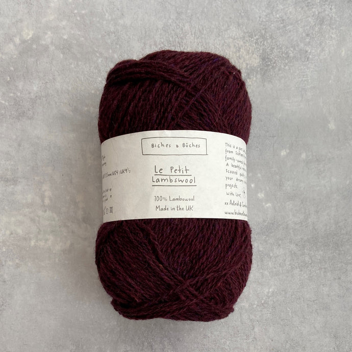 Le Petit Lambswool | Dark Burgundy Grey